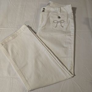 Miss Me Women's Heavenly Roselle Slim Wide Cream Jeans